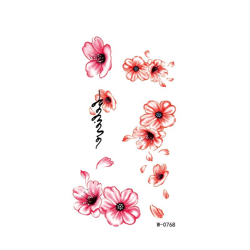 Beauty Sticker Cartoon Tattoo Sticker Temporary Waterproof Animation Flower Personalized Flower Arm Tattoo Sticker