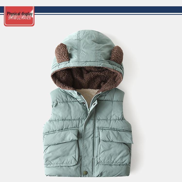Boys' Cotton-Padded Jacket: Warm Korean-Style Kids' Autumn/Winter Zip-Up Top