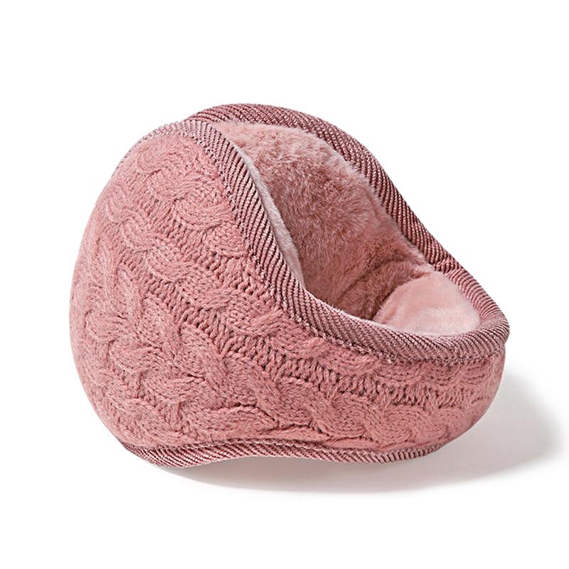 Unisex Winter Plush Earmuffs Fleece Knitted Ear Covers Fluffy Ear Protect Soft Windproof Warm