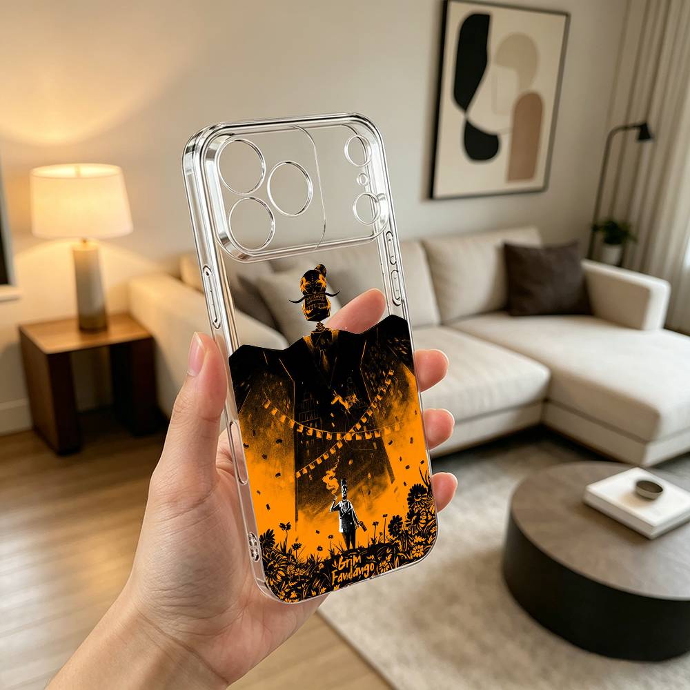 Game Grim Fandango  Phone Case Transparent Silicone Soft For iPhone 17 16 15 14 13 12 11 Mini Pro Max Plus