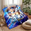 Coperta in Flanella con Testo Nome Personalizzato Lionel Messi Logo Calcio Plaid in Pile Personalizzato Regalo Speciale per Divano Camera da Letto Casa