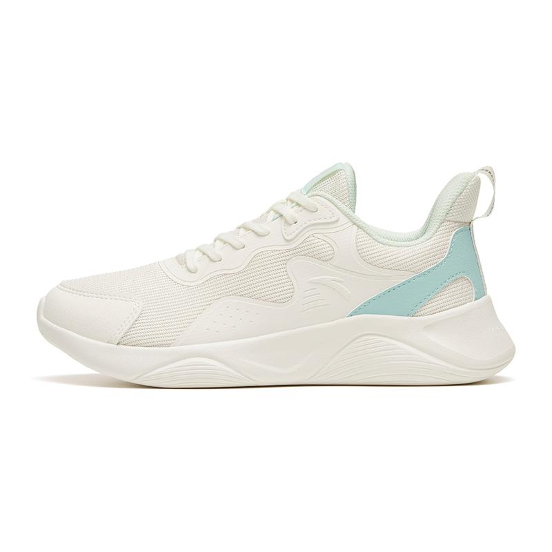 New Anta Durable Breathable Low Top Running Shoes Women's White Blue 922245526-3