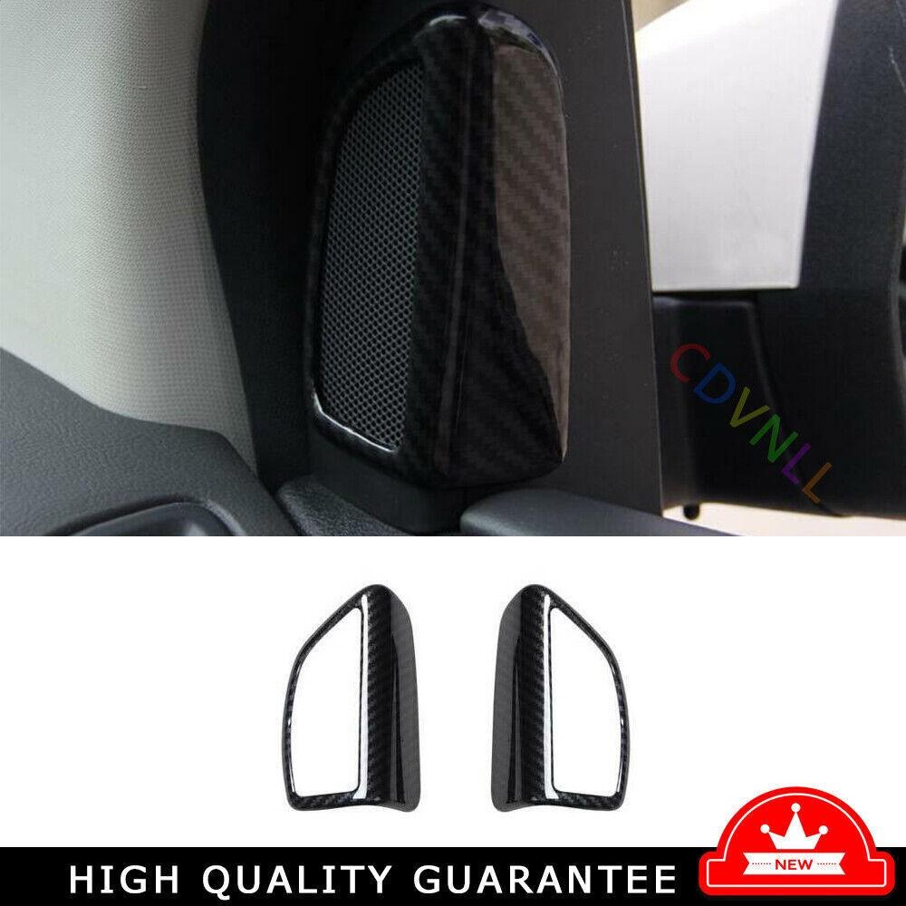Fit For Ford Focus 2012-2018 Carbon Fiber A Pillar Speaker Frame Cover Trim 2PCS