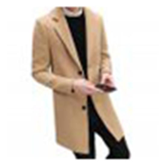 Palton Trench Lungime Genunchi Nasturi Stil Business Palton Trench Lânos pentru Muncă