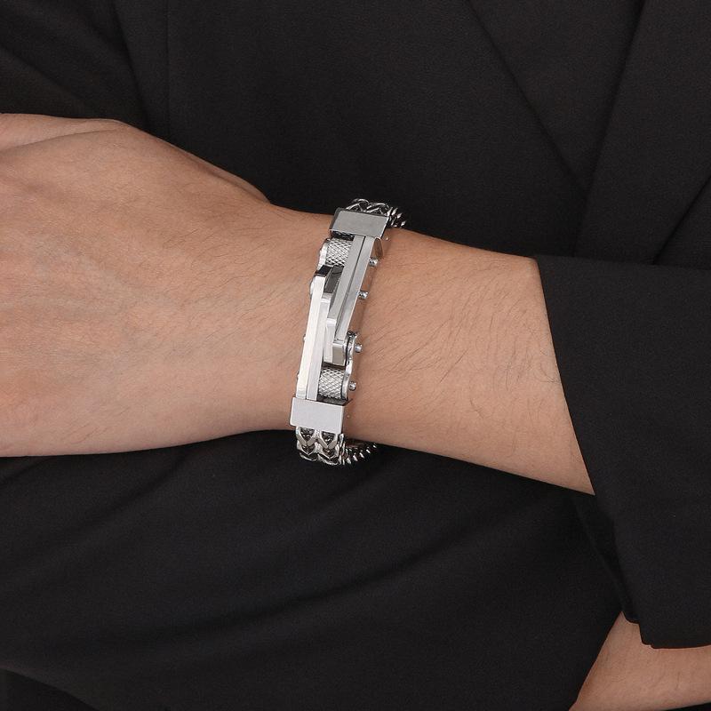Men's Stylish Titanium Steel Dragon Bone Chain Bracelet