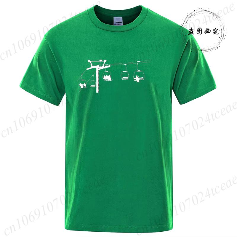 New Ski Lift T-Shirt Mens Ladies Unisex Skiing Gift Extreme Sports Tees Skier Casual Pride T Shirt Men Unisex Fashion Tshirt Top