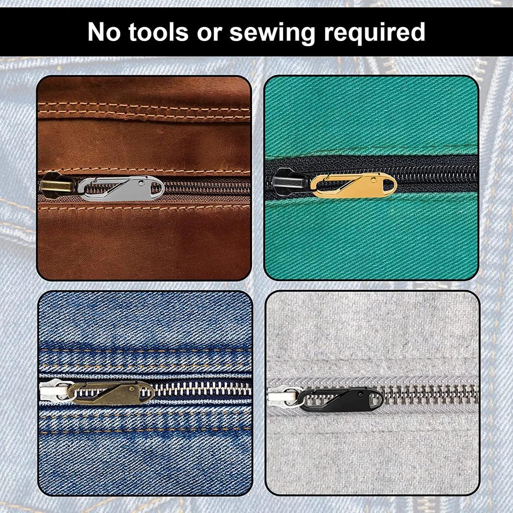 10 ks Sťahovák jazdca zipsu Okamžitá oprava taštičky Výmena zlej pracky Cestovná taška Kufor Hlava na zips DIY Šijacie remeslo