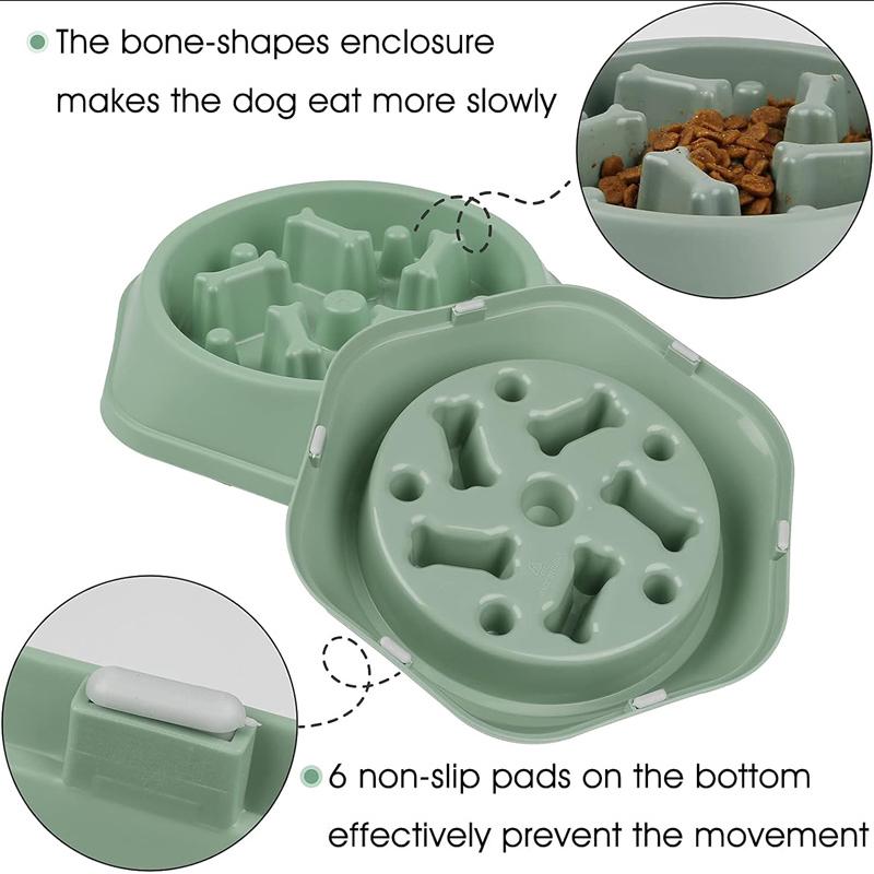 2026 Slow Feeder Dog Bowl Anti-choking Puppy Food Bowl Anti-slip Pet Slow Eating Dog Dishes Puzzle Feeders for Dogs Small Medium