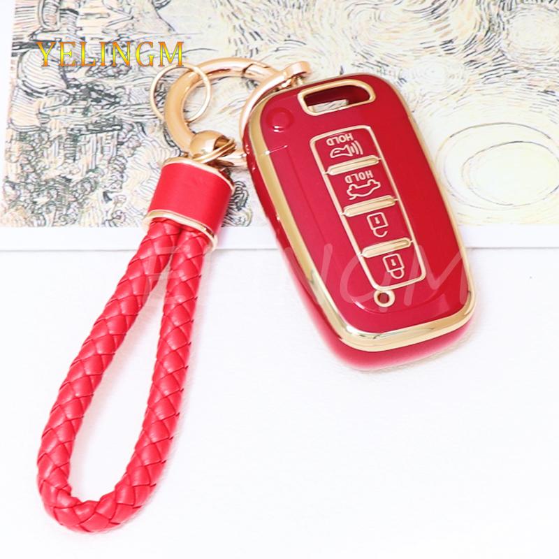 For Kia Hyundai Equus Optima K5 Forte Opirus Rohens Ix35 Soul Sorento Mohave Borrego 3/4 Buttons Car Key Case Cover Shell Fob