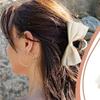 Bowknot Shark Clip Black Silk Satin Hair Clips Barrette Korean Bow Hair Claws Grips Fashion Hairpin Women Large Hair Accessoires