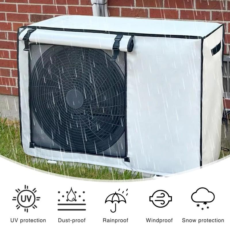 Silver Air Conditioner Cover Multisize Dustproof Air Conditioner Protective Sun Protective Unit Universal AC Washable Cover