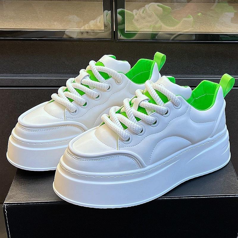 

Белые туфли на толстой подошве, увеличивающие рост, дышащие, трендовые, мужские, повседневные, универсальные 40 standard sneaker sizes