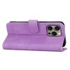 DIERFENG DF-03 For iPhone 16 Pro Max Wallet Case Anti-Drop Lines Imprinted Phone Cover