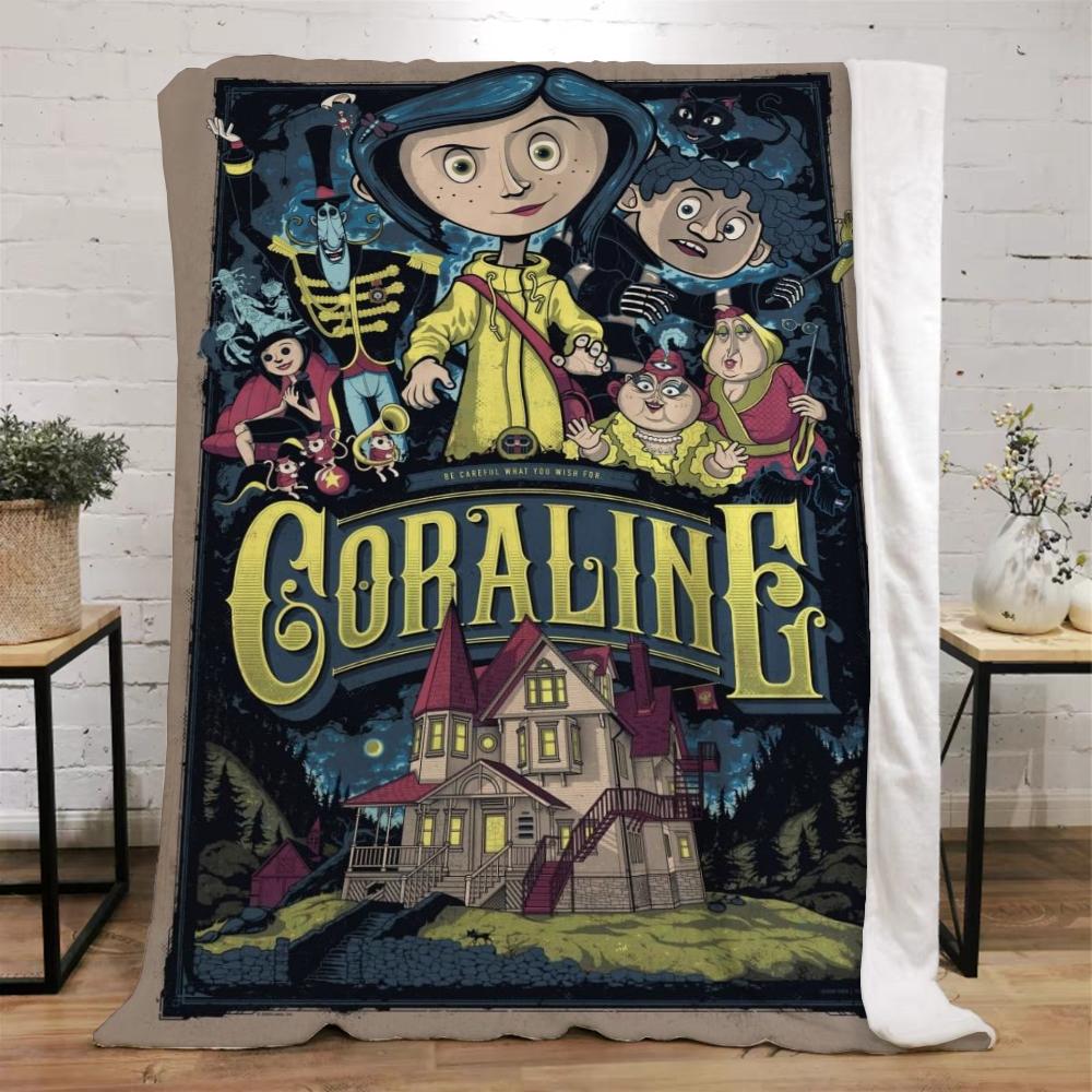Coraline Soft Blanket Bed Throw Blankets Cobija Interior for Home Bed Blanket 150cm X 200cm Luxury Blankets Sofa Decoration Knee
