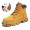 Haute couture rhubarb boots 2025 spring new versatile thick-soled Martin boots women's British style short boots women's leather boots women