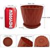 6.3 Inch Flower Pots for Home Decoration, Indoor Plant, Gardening, Plastic Flower Pots for Garden Plants (Crimson) (Set of 5 POTS)