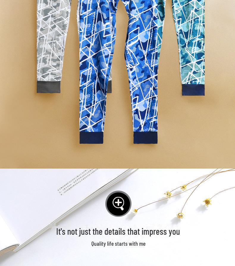 Men's Lightweight Cotton Autumn Trousers, Skin-Friendly with U-Shaped Pouch, Breathable-Fit Youth Leggings
