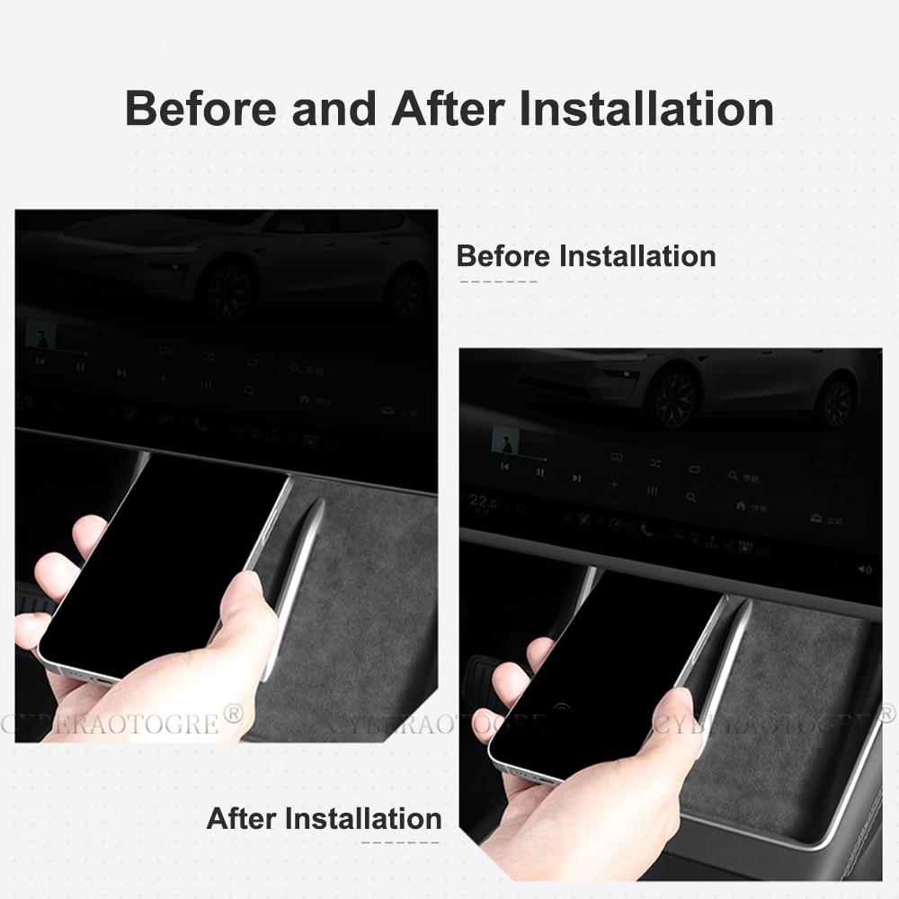 For Tesla Model Y Juniper 2026 Model YL Central Control Navigation Screen Protector 16-inch Silicone Protective Frame Edge Cover
