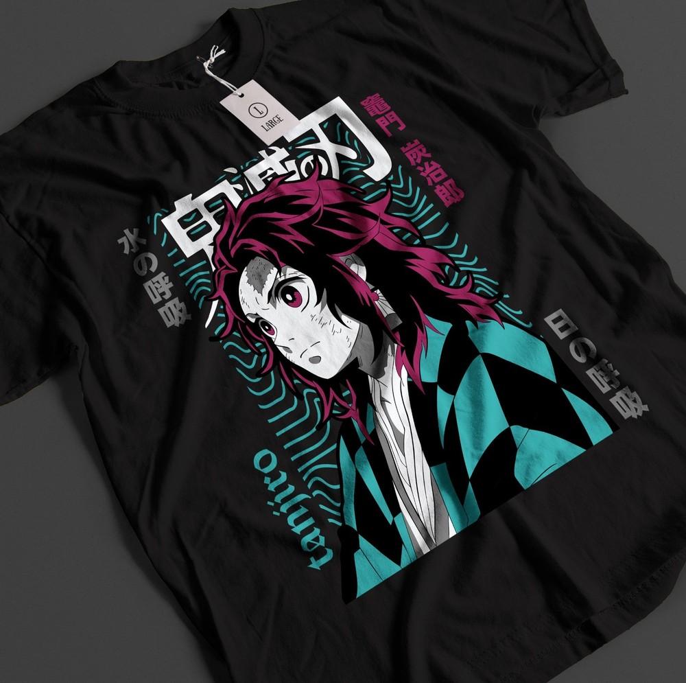

Demon Slayer Shirt Tanjiro T-Shirt Zenitsu KNY Nezuko Inosuke Akaza Muzan Tee 4XL