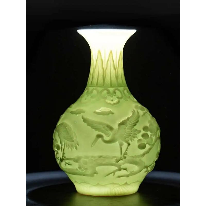 Ceramic Vase Decoration, Flower Arrangement, Antique Shelf, Chinese Zen Flower Arrangement, Home Decoration, Jingdezhen