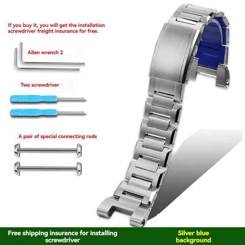Solid stainless steel For Casio G-SHOCK series MRG-B2000/MRG-G2000 modified steel strip stainless steel watch chain for men