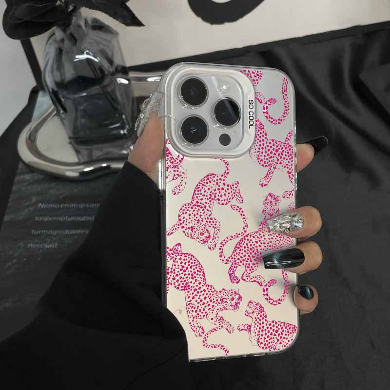 Cool Black And Pink Leopard Print Case For Honor X7D X9D X6C X9B X9A X6B X8A X7A X7B 400 Lite 200 Pro Magic 7 Lite 6 Pro Cover