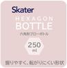 Skater Easy-to-Grip Hexagonal Plastic Water Bottle, 250ml, Blow-Drop Design, for Adults and Kids, Direct Drinking, Transparent, Snoopy Design,