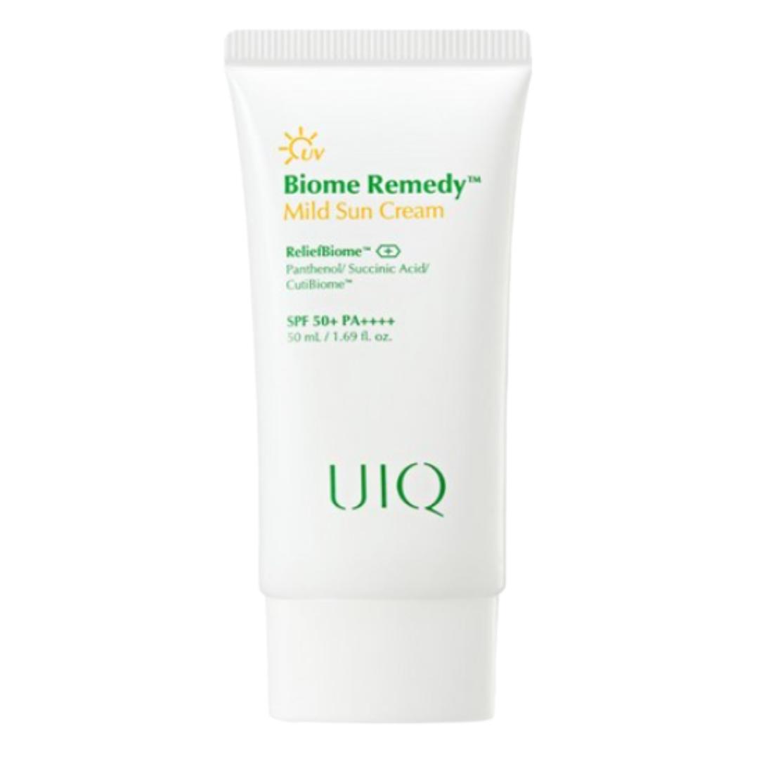 UIQ Biome Remedy Mild Sunscreen SPF50+ PA++++ Soothing Mineral UV Protection 50ml