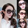 Elegant Fox Oval Sunglasses: Women's Summer Gradient Sun-Blocking Frames with Camellia Design