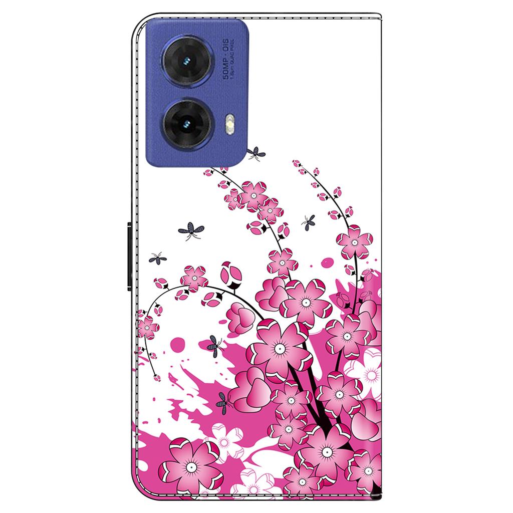 Etui portfelowe ze skóry PU na Motorola Moto G85 5G/S50 Neo 5G z podstawką