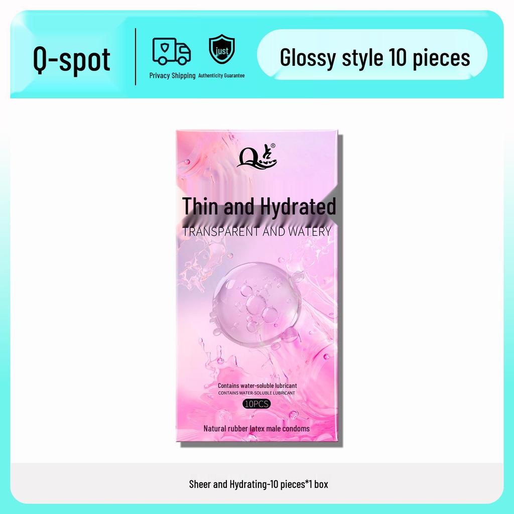 Q Point Ultra-Thin Lubricated Condoms - 10 Count Moisturizing & Safe for Adult Family Planning