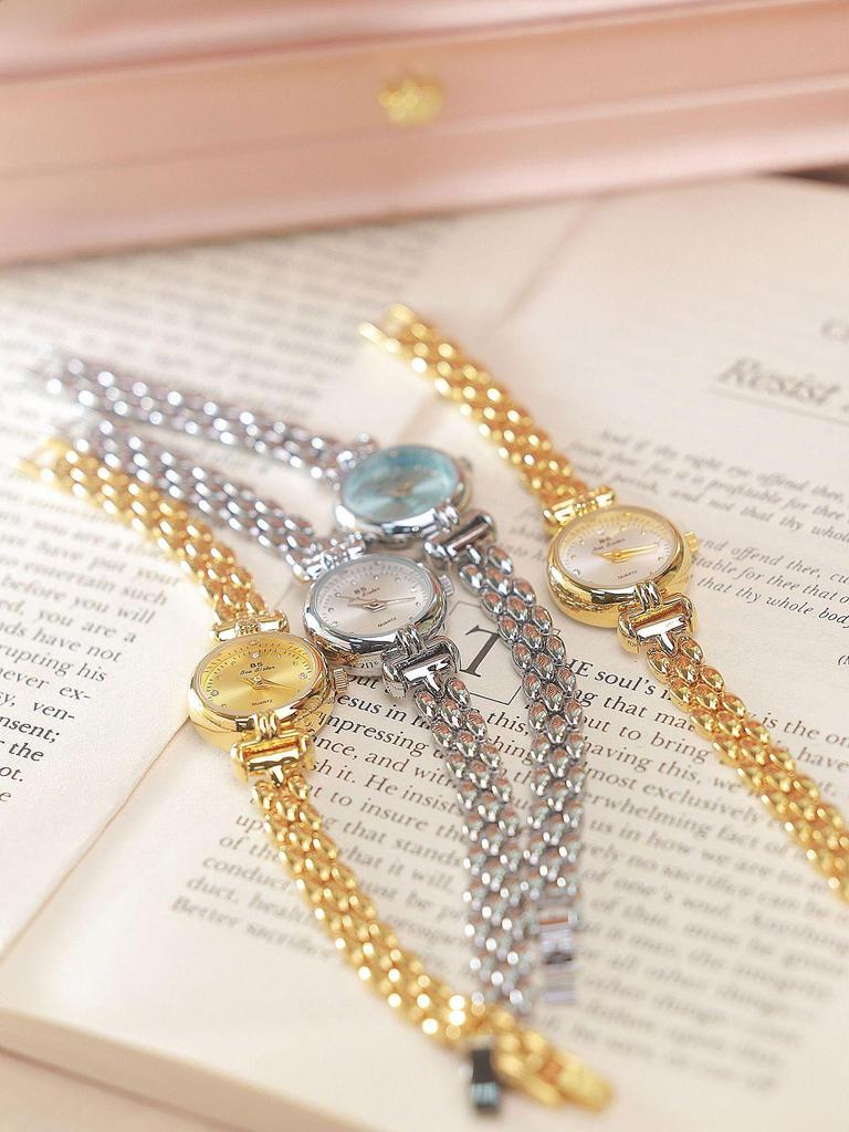 BS Retro Gold Silver Watch FA1792: Elegant Small Chain Women's Timepiece