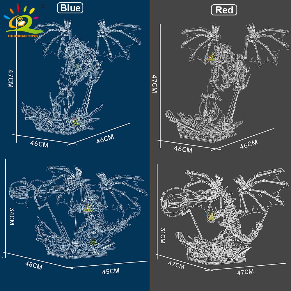 Non-Toxic Moc Ice Frie Dragon Model Building Block Bricks Assembly Construction Toy For Children Kid Diy Game Home Desk Decor