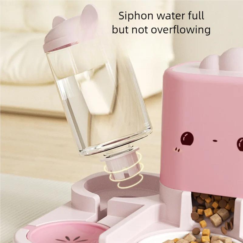 Cat Automatic Feeder Cute Smiling Feeding and Water Dispenser New Pet Supplies Suitable for Both Cats and Dogs