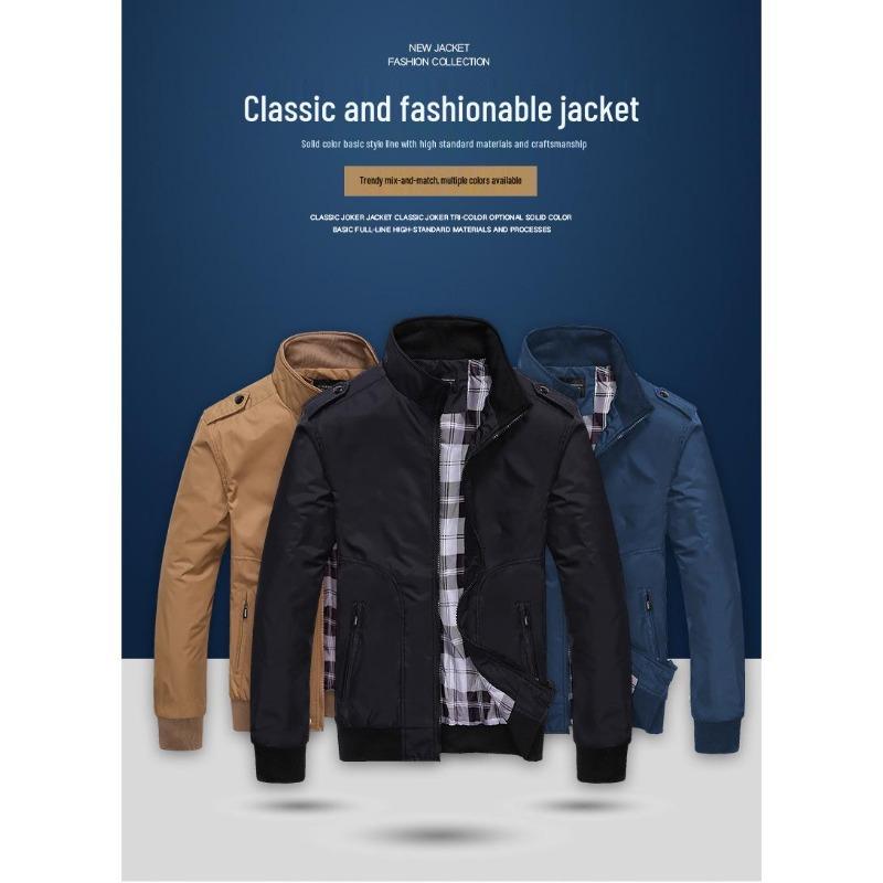 2026 Men's Casual Plus Size Spring Jacket for Mature Adults – European Fit