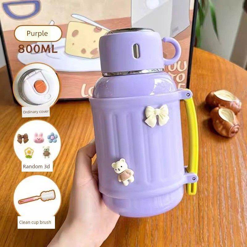 Large-Capacity Thermos Cup 2025 New Model for Male and Female Students, High-Looking 316 Stainless Steel Outdoor Portable Tea-Making Kettle