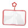 My First Photo Album Strawberry Pattern Soft Cloth Photo Book with Safe Mirror for 17 Photos