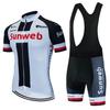 Sunweb 7 Hour Ride Pad Maillot Cycling Man Mtb Clothing Man Men's Cycling Gel Shorts Cyling Jersey Men Summer Mountain Bike Set