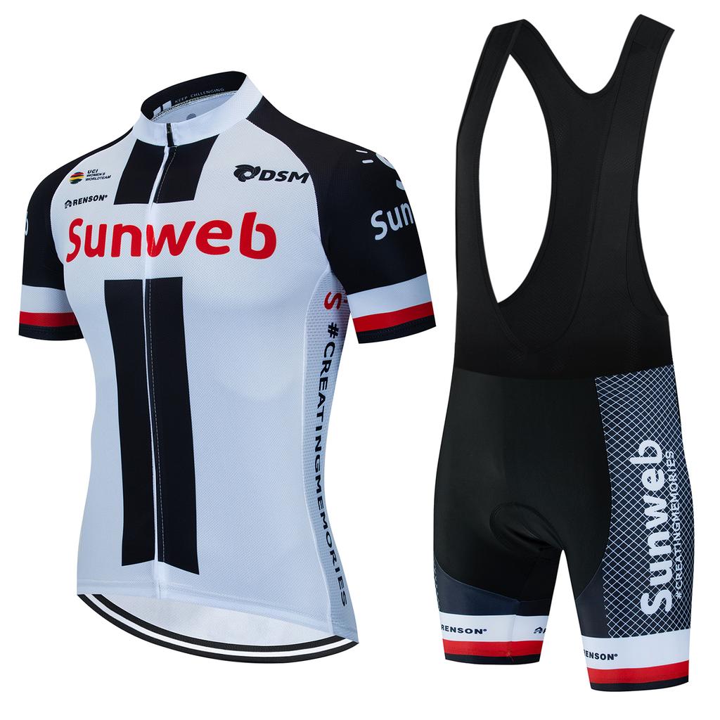 Sunweb 7 Hour Ride Pad Maillot Cycling Man Mtb Clothing Man Men's Cycling Gel Shorts Cyling Jersey Men Summer Mountain Bike Set