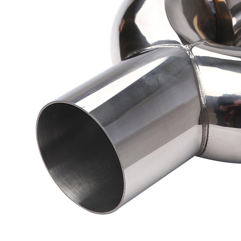 Dual Exhaust Tips Muffler Tail Pipe 63mm Inlet 89mm Outlet Polished Stainless Steel Weld-On Tips Universal Fit for Cars & Trucks