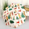 Automatic Folding Umbrella with Dachshund Dogs in Christmas Outfits & Trees - 8-Rib Collapsible Design, Portable Outdoor Acces