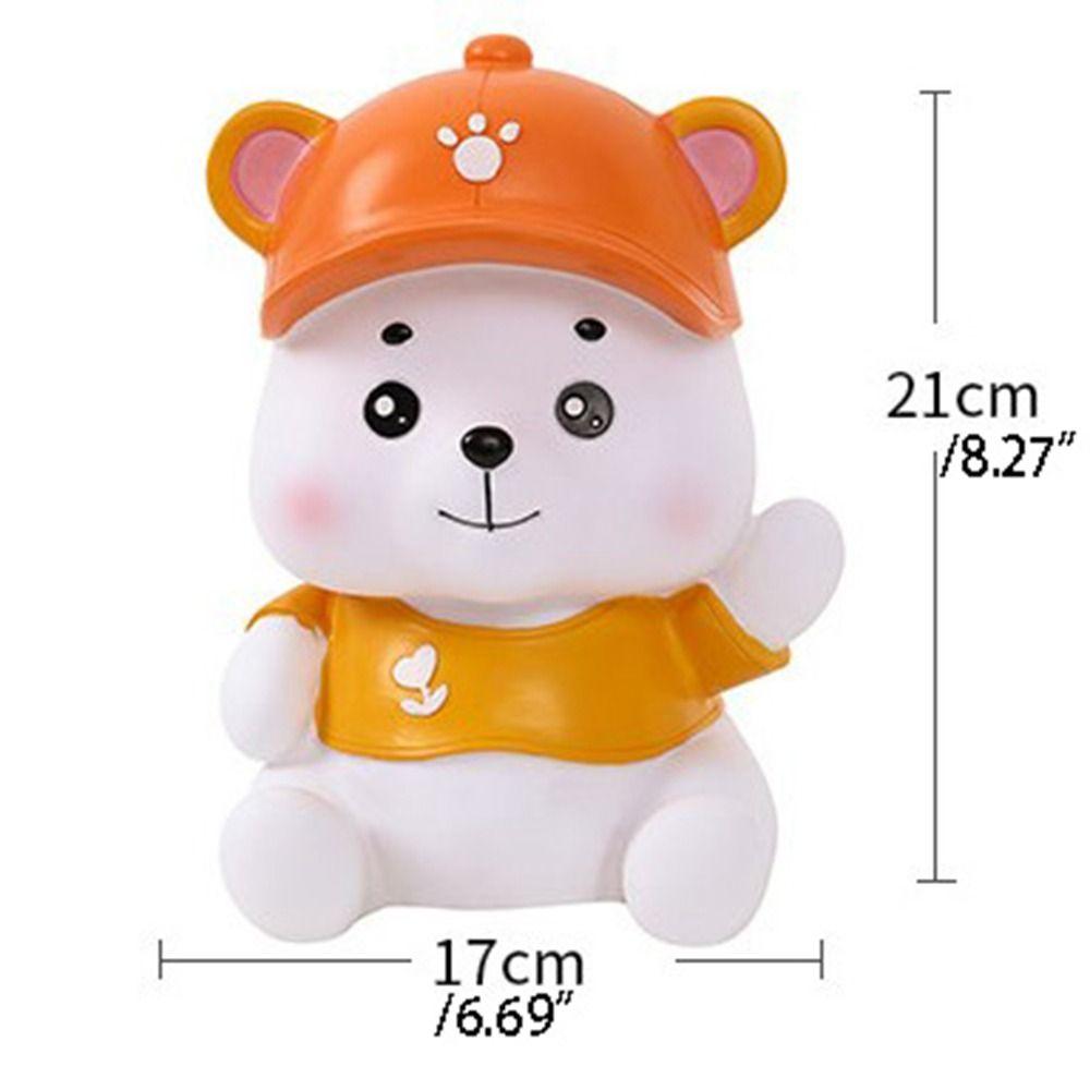 Cartoon Litter Bear Saving Jar Drop-resistant Desktop Bear Ornament Bear Piggy Bank  Birthday Toy