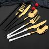 12Pcs Gold Dinnerware Stainless Steel Cutlery Set Knife Fork Tea Spoon Dinner Flatware Set Kitchen Silverware Tableware