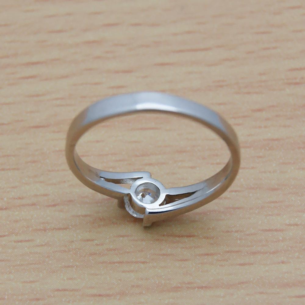 Geometric Women'S Personality Ring Platinum Plated With 5A Zircon Ring Temperament Silver Jewelry Ring