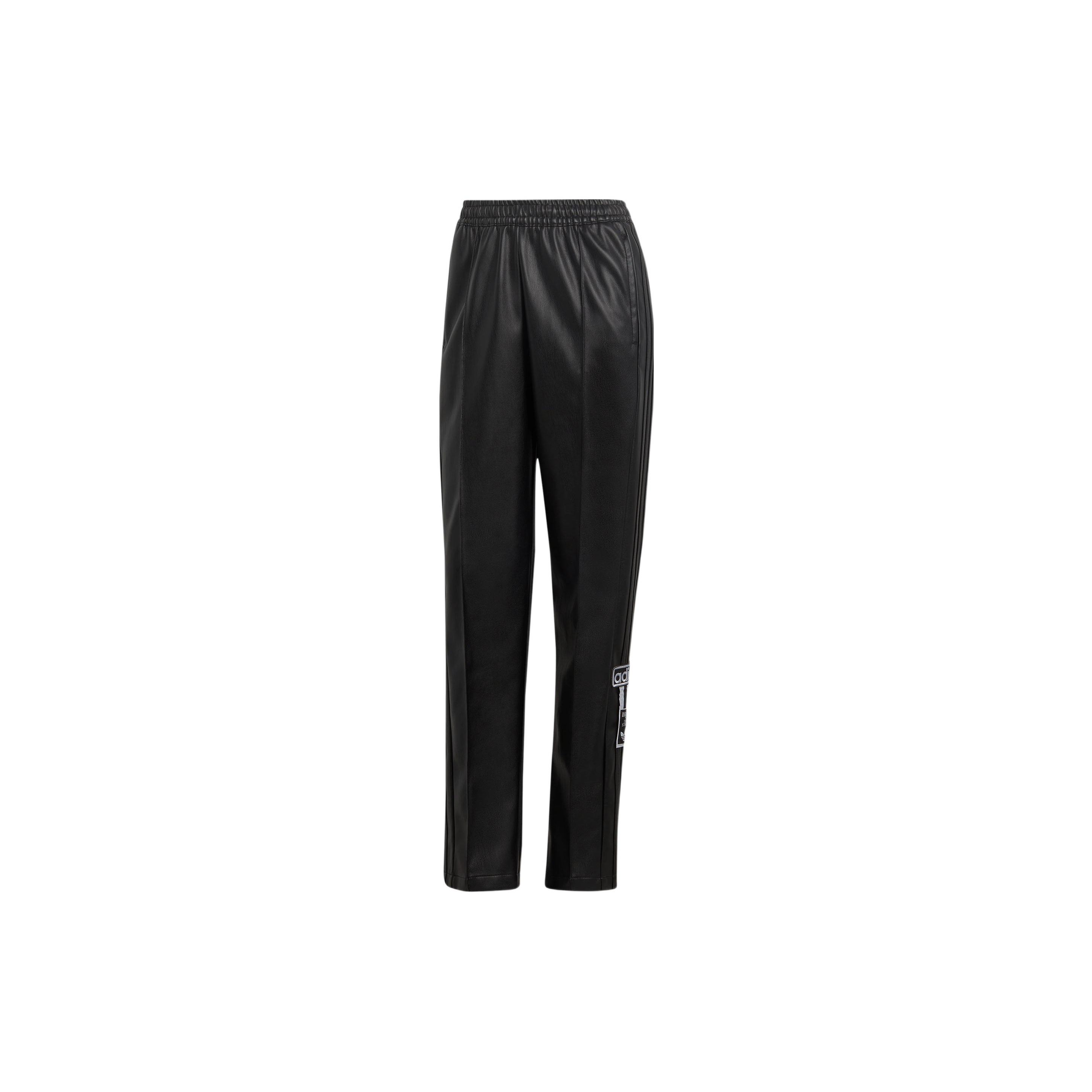 Adidas Centre Stage Faux Leather Adibreak Pants Women Black II6099 XS