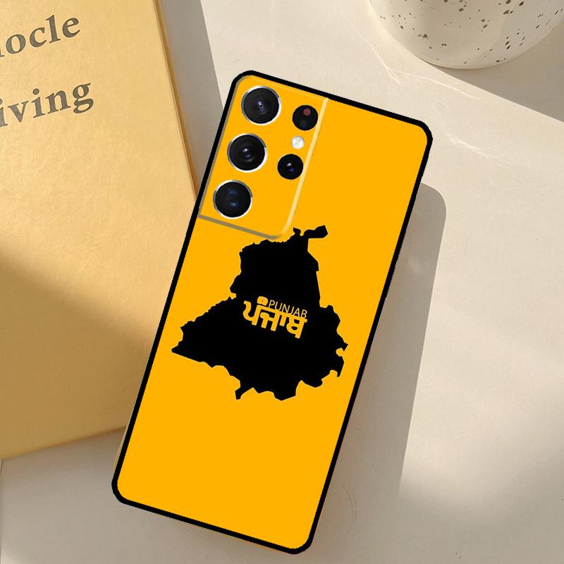 Punjab Map Phone Case For Samsung Galaxy S24 Ultra S20 S21 S22 S23 S25 S9 S10 Plus S25 FE Cover Shell