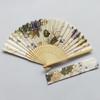 Folding Hand Fan for Women Chinese Japanese Floral Bamboo Hand Fans with Bag Set