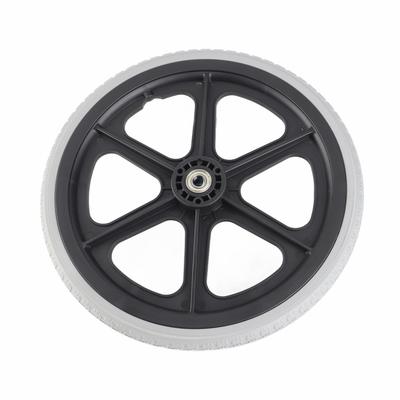 Wheelchair Wheel 14in Manual Wheelchairs Rear Replacement Black Solid Polyurethane Foam Tire