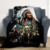 Native American Flannel Blanket Throw Blanket Soft Warm Sofa Bed Camping Car Home Decor Unique Christmas Gift C930308
