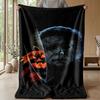 Soft Flannel Blanket Lightweight Cozy Bedroom Living Room CoverHalloween Michael Myers